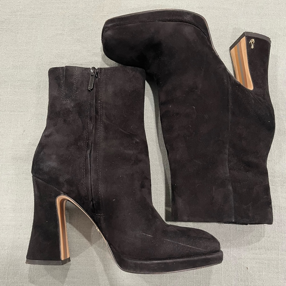 Black Suede Booties